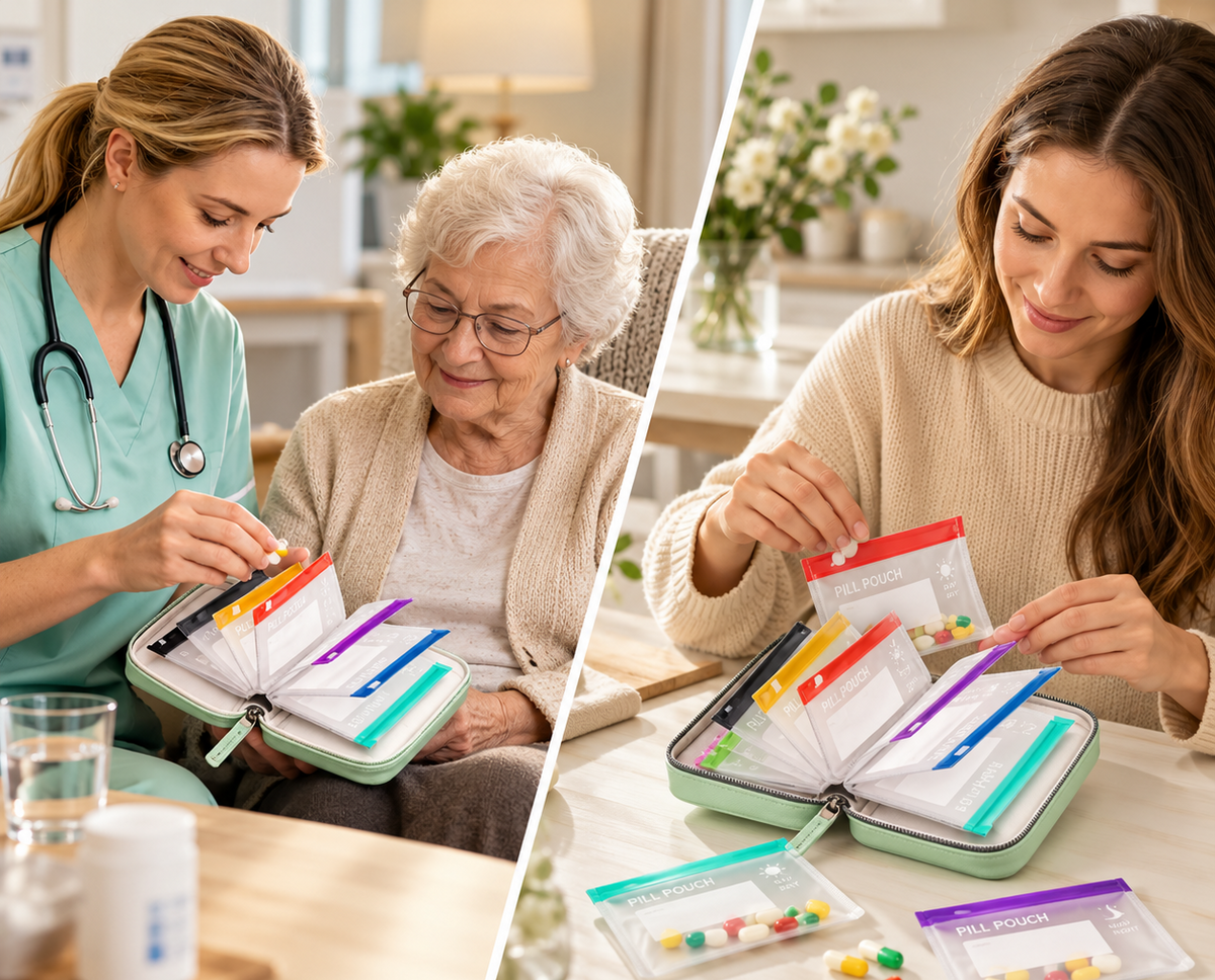 Medalvo Care Portable Pill Organizer Wallet