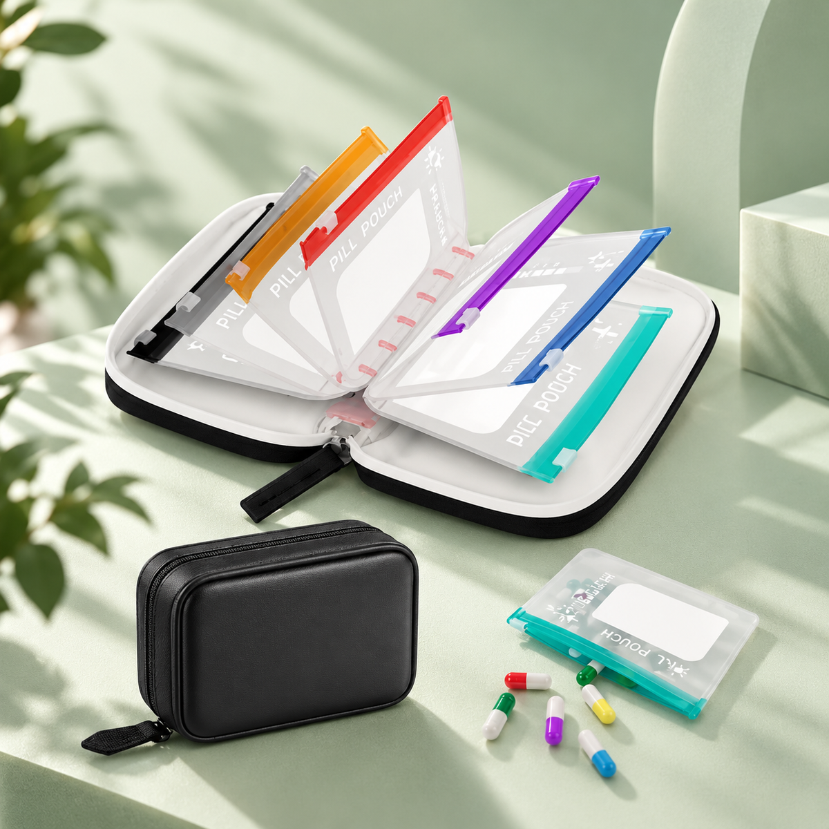Medalvo Care Portable Pill Organizer Wallet