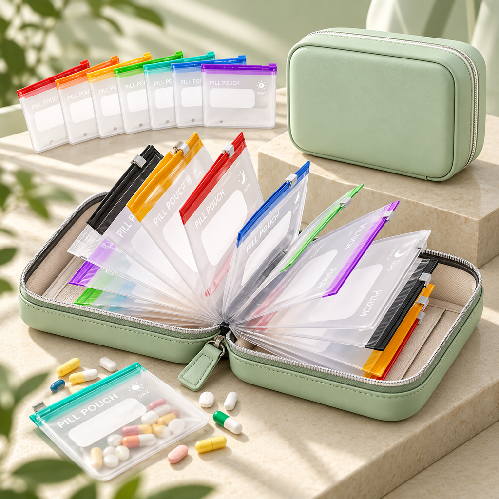 Medalvo Care Portable Pill Organizer Wallet