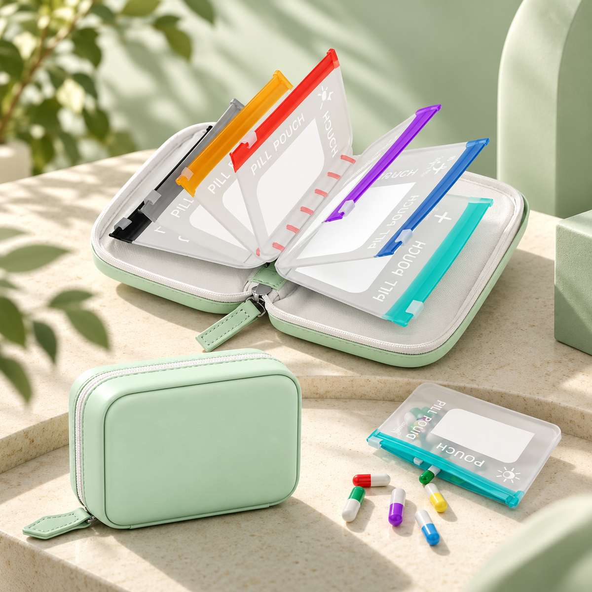 Medalvo Care Portable Pill Organizer Wallet
